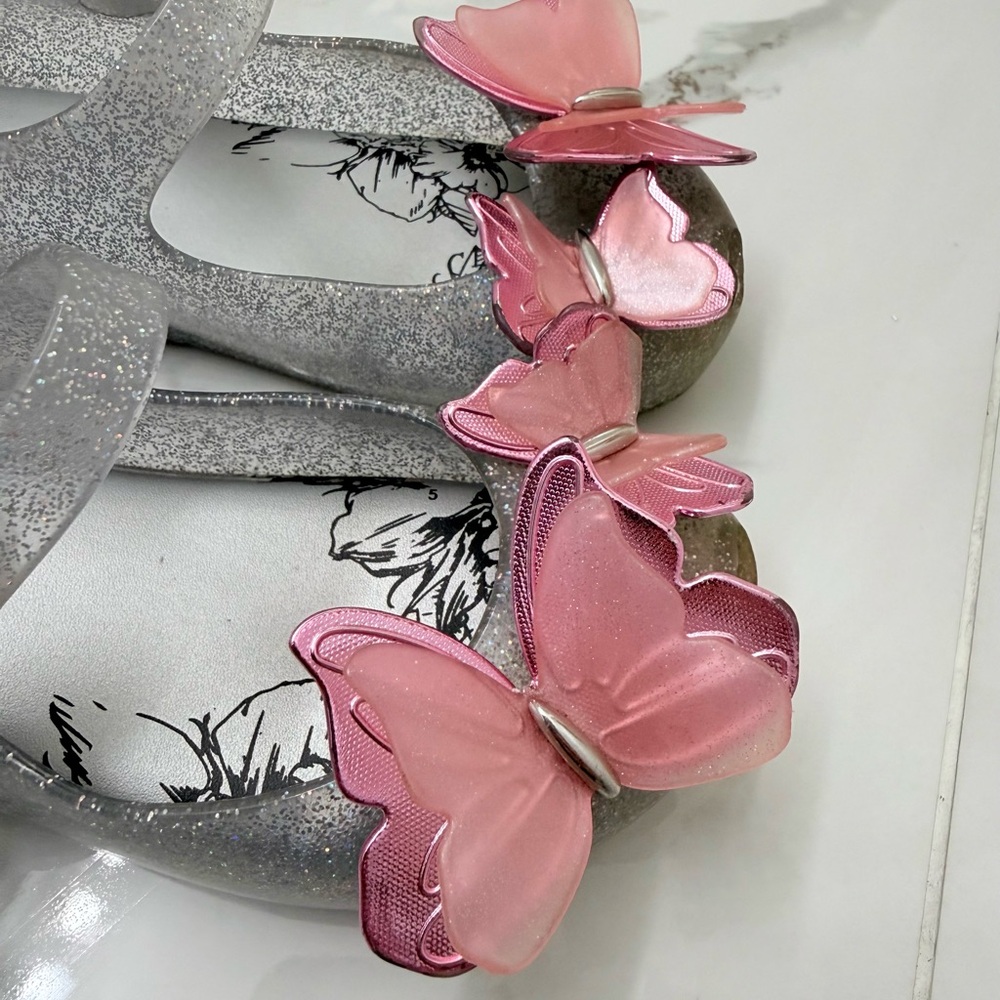 Mini Melissa Butterfly Maryjanes Toddler Size 10 - Picture 3 of 6